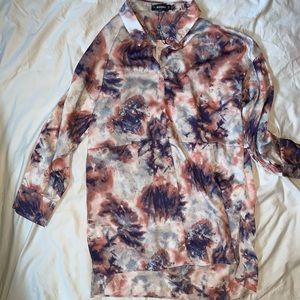 Missguided Dip Back Tie Dye Dress